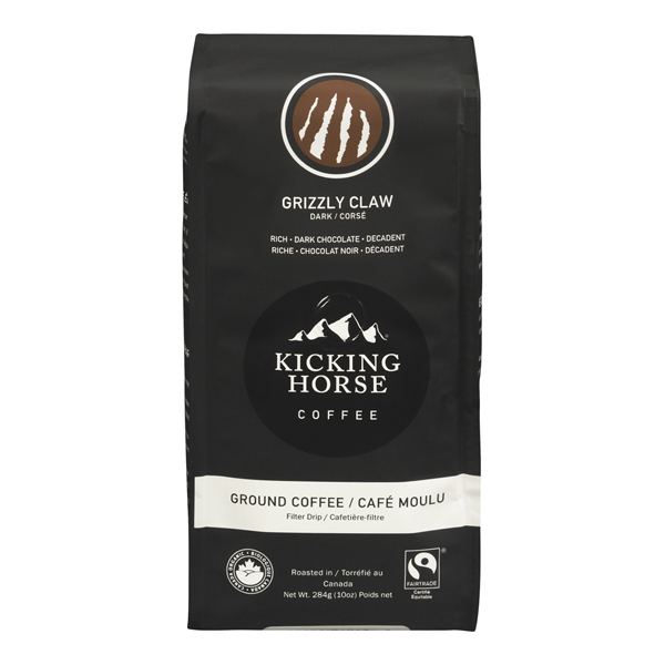KICKING HORSE ORGANIC F/T COFFEE GROUND GRIZZLY CLAW