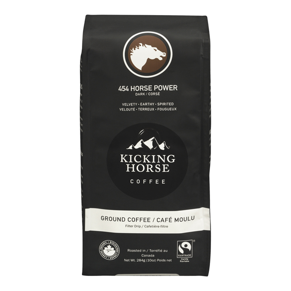 KICKING HORSE ORGANIC F/T COFFEE GROUND 454 HORSE POWER