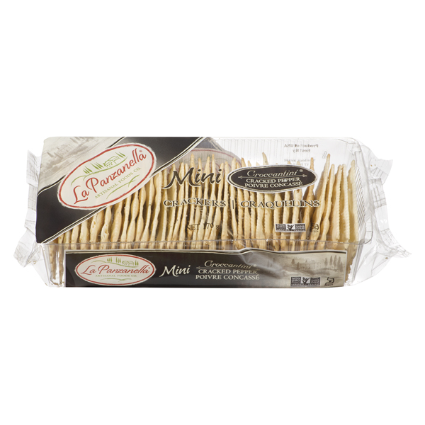 LA PANZANELLA MINI CROCCANTINI CRACKER BLACK PEPPER