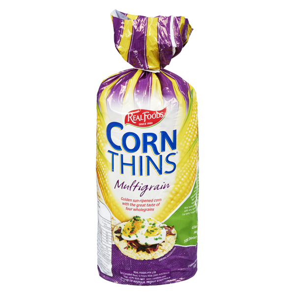 REAL FOODS CORN THINS MULTIGRAIN