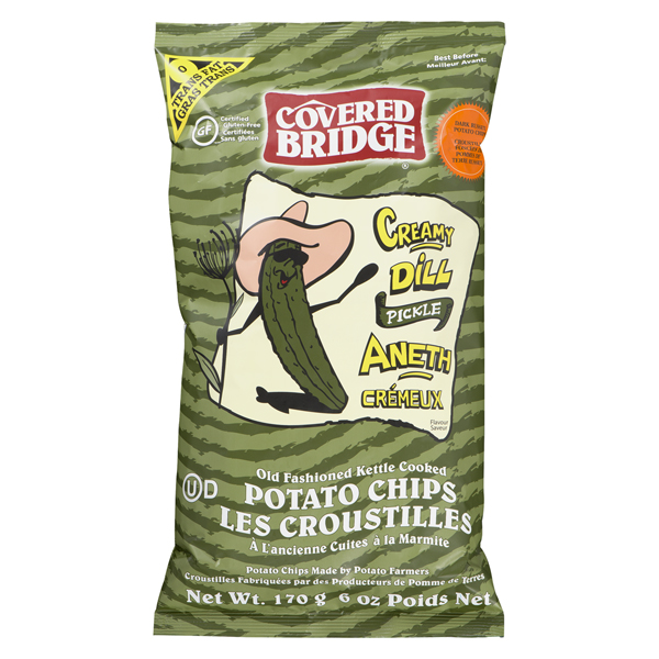 COVERED BRIDGE CREAMY DILL PICKLE POTATO CHIPS