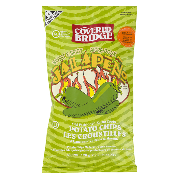 COVERED BRIDGE SWEET & SPICY JALAPENO POTATO CHIPS