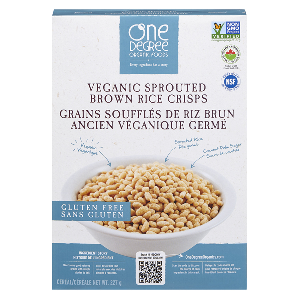 ONE DEGREE ORGANIC SPROUTED BROWN RICE CRISPS CEREAL
