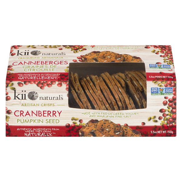 KII NATURALS CRANBERRY PUMPKIN SEED CRISPS