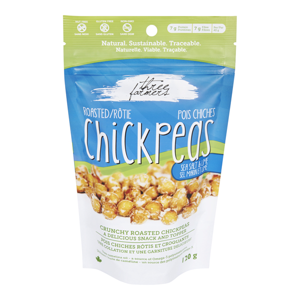 THREE FARMERS CHICKPEAS SEA SALT & LIME