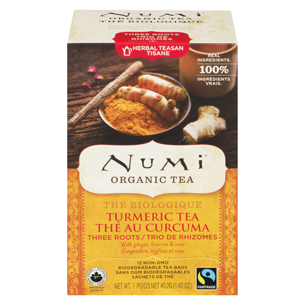 NUMI ORGANIC TURMERIC TEA THREE ROOTS
