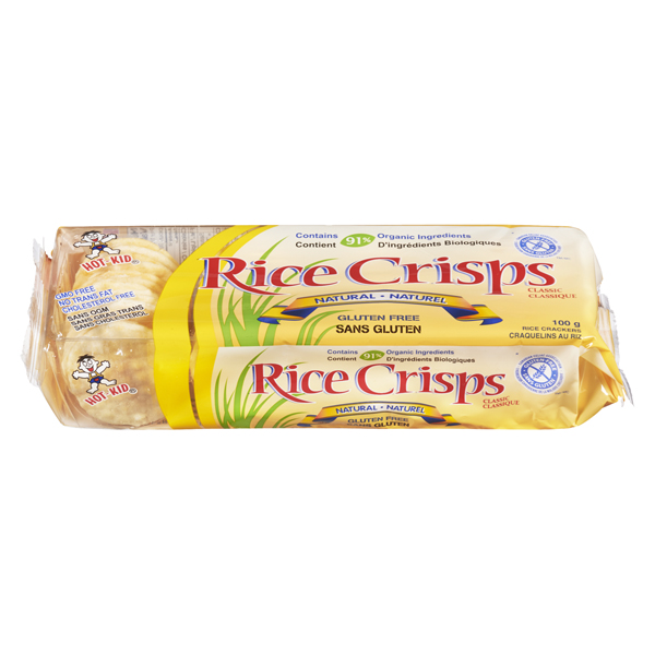 HOT KID RICE CRISPS NATURAL