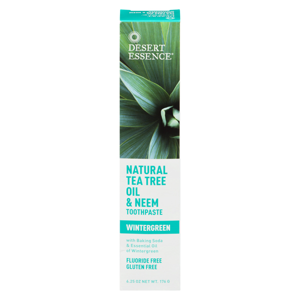 DESERT ESSENCE TEA TREE OIL & NEEM WINTERGREEN TOOTHPASTE