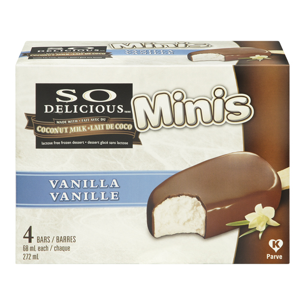 SO DELICIOUS BARS COCONUT VANILLA NON DAIRY DESSERT