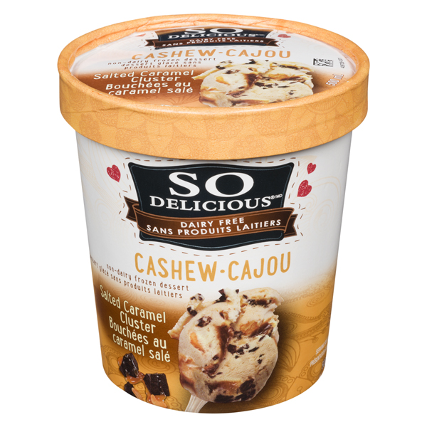 SO DELICIOUS CASHEW FROZEN DESSERT SALTED CARAMEL CLUSTER