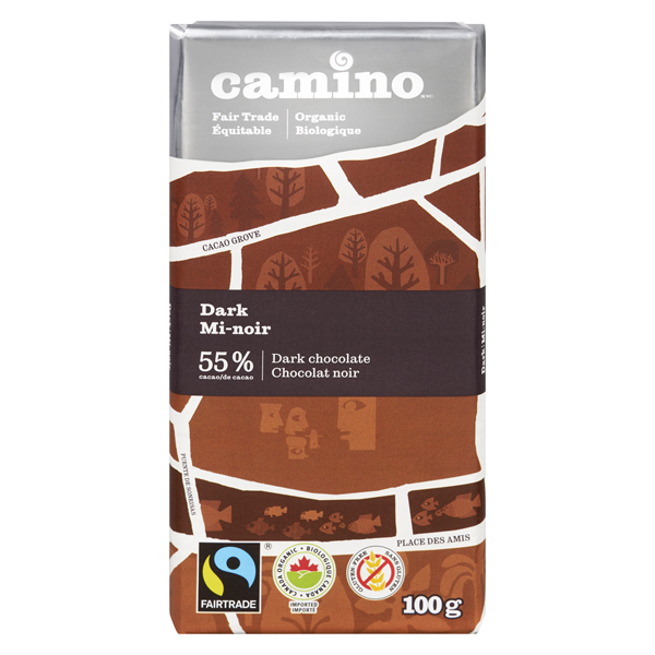 CAMINO ORGANIC 55% DARK CHOCOLATE BAR