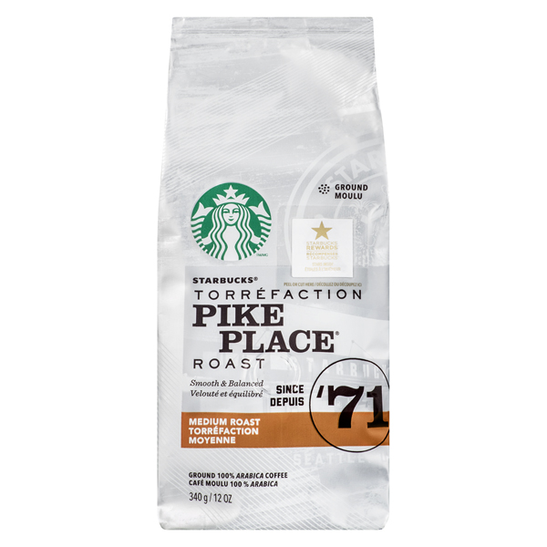 STARBUCKS MEDIUM PIKE PLACE ROAST GROUND COFFEE