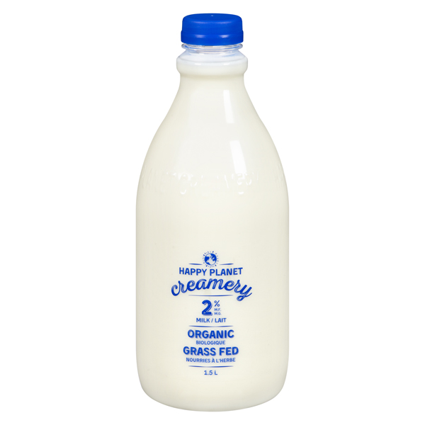 HAPPY PLANET CREAMERY ORGANIC GRASS FED 2% MILK