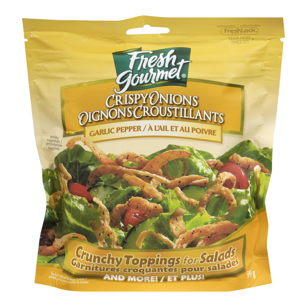FRESH GOURMET CRISPY ONIONS GARLIC PEPPER