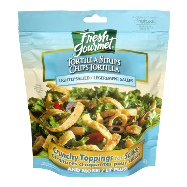 FRESH GOURMET TORTILLA STRIPS LIGHTLY SALTED