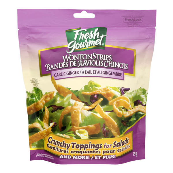 FRESH GOURMET WONTON STRIPS GAJKKKJRLIC GINGER