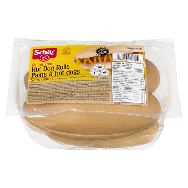 SCHAR GLUTEN FREE HOT DOG ROLLS