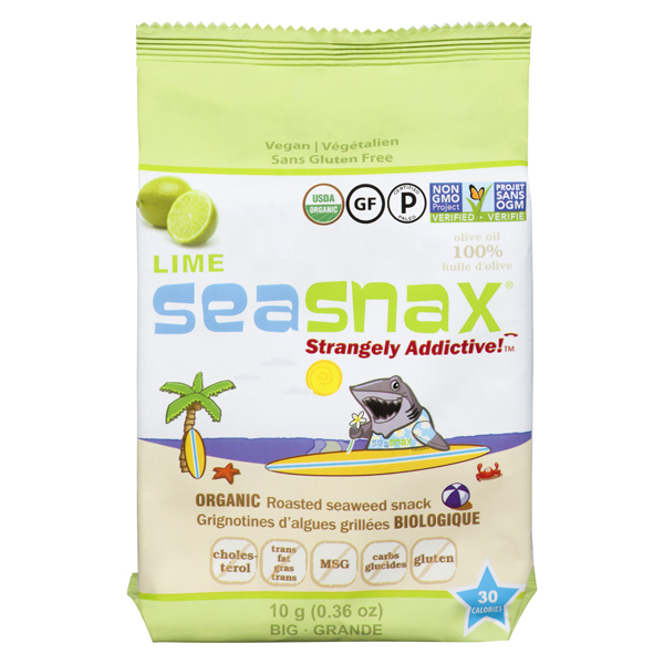 SEA SNAX ORGANIC LIME SEAWEED SNACK
