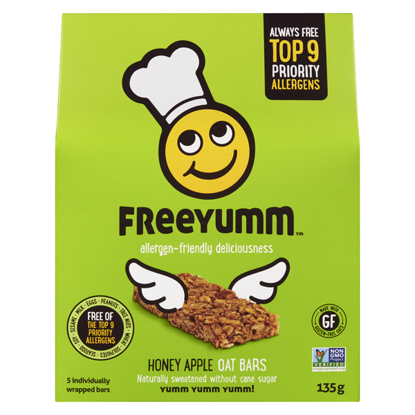 FREEYUMM HONEY APPLE OAT BARS