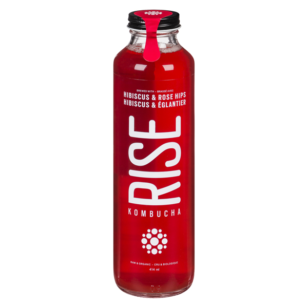 RISE ORGANIC HIBISCUS & ROSE HIPS KOMBUCHA