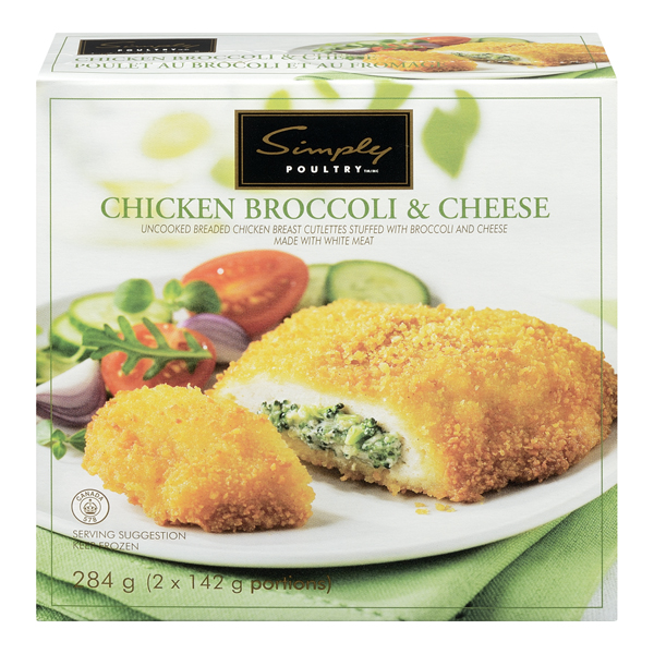 SIMPLY POULTRY CHICKEN CORDONS BROCCOLI & CHEESE 2PK