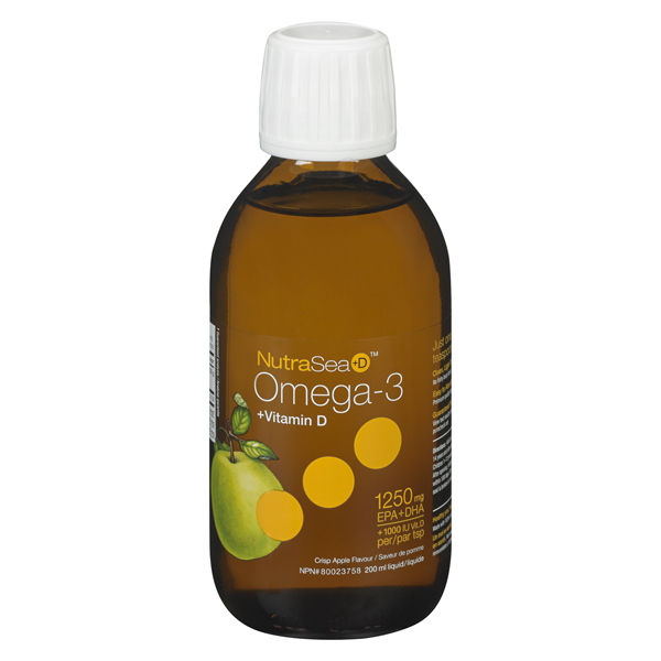 NATURE'S WAY NUTRASEA +D OMEGA 3 +VITAMIN D 1250mg APPLE