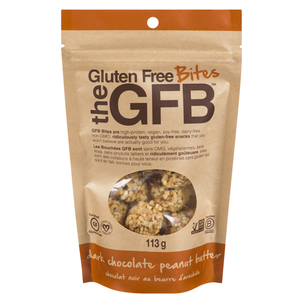 THE GFB GLUTEN FREE BITES DARK CHOCOLATE PEANUT BUTTER