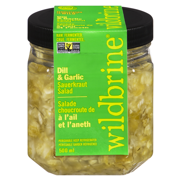 WILDBRINE RAW DILL & GARLIC SAUERKRAUT