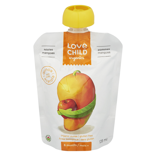 LOVE CHILD ORGANICS APPLE MANGOES PUREE W/ QUINOA