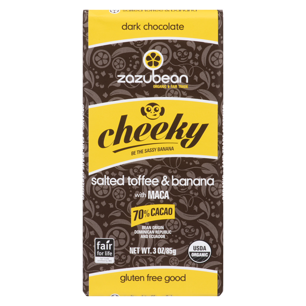 ZAZUBEAN ORGANIC DARK CHOCOLATE CHEEKY