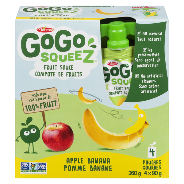 MATERNE GOGO SQUEEZ FRUIT SNACK APPLE BANANA