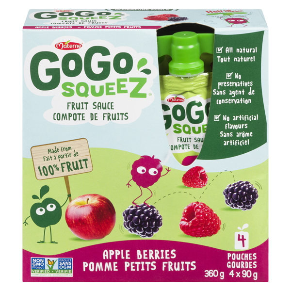 MATERNE GOGO SQUEEZ FRUIT SNACK APPLE BERRY