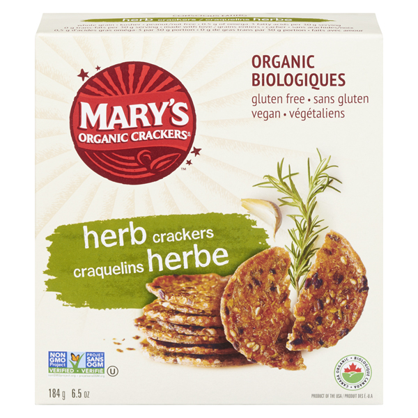MARYS ORGANIC GOURMET CRACKERS HERB