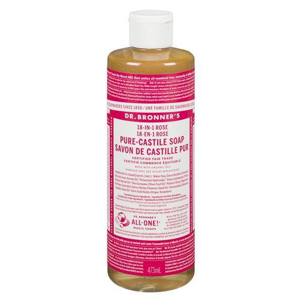 DR BRONNERS ROSE PURE-CASTILE SOAP