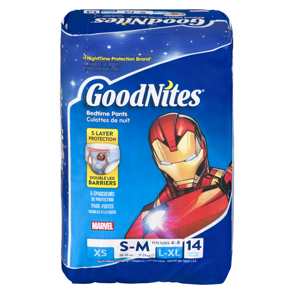 HUGGIES GOODNITES BEDTIME PANTS S-M SIZE 4-8
