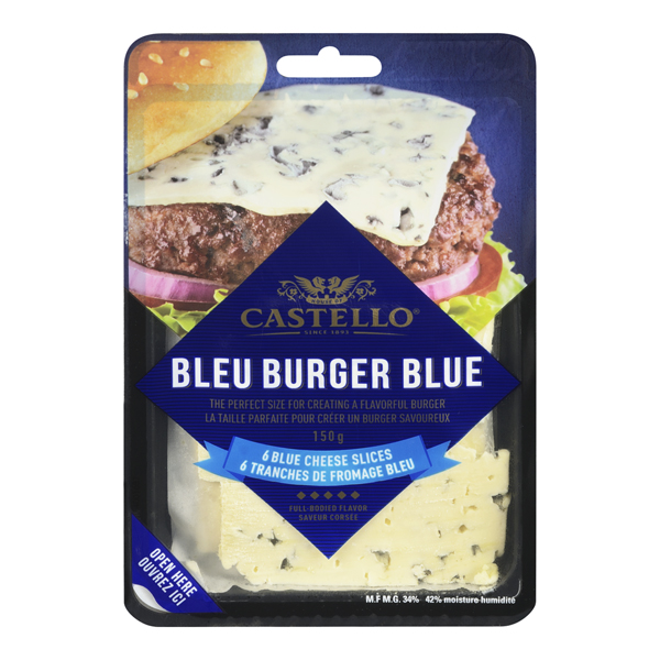 CASTELLO BLEU BURGER BLUE CHEESE SLICES