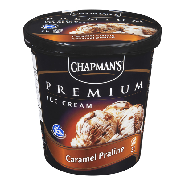 CHAPMANS PREMIUM ICE CREAM CARAMEL PRALINE