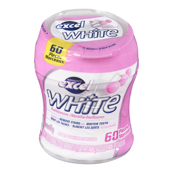EXCEL WHITE GUM BUBBLEMINT