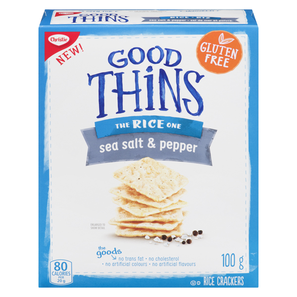 CHRISTIE GOOD THINS THE RICE ONE SEA SALT & PEPPER CRACKERS