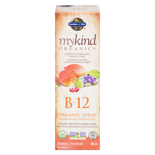 GARDEN OF LIFE MYKIND ORGANICS B-12 RASPBERRY