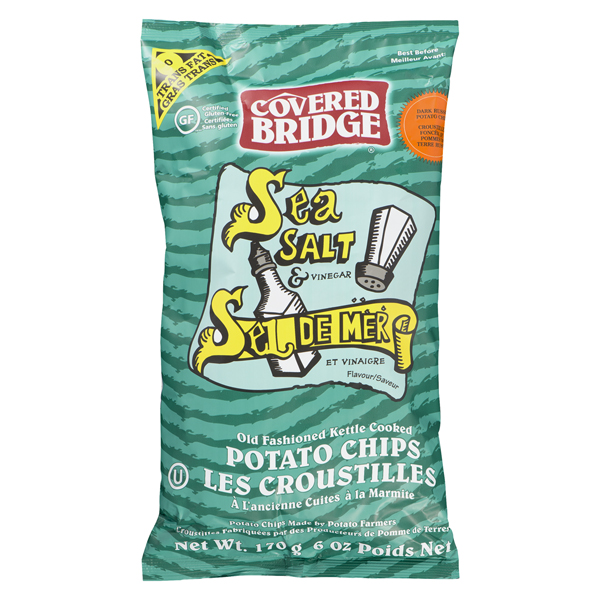 COVERED BRIDGE SEA SALT & VINEGAR POTATO CHIPS