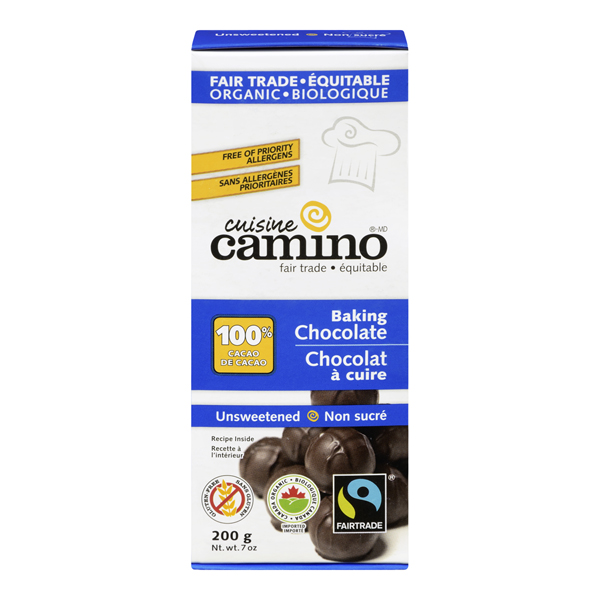 CAMINO ORGANIC F/T UNSWEETENED BAKING CHOCOLATE