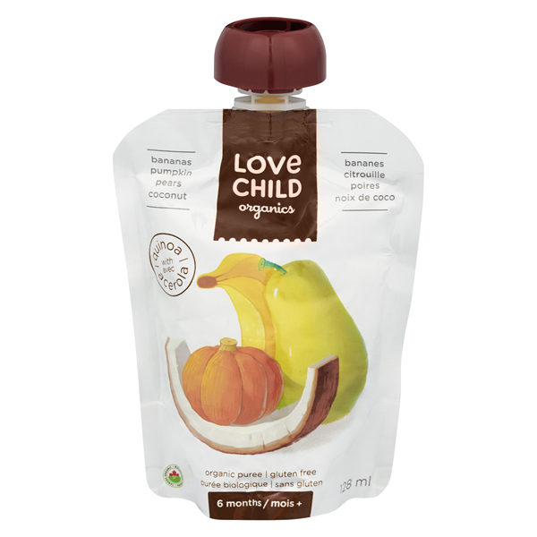 LOVE CHILD ORGANICS BANANA PUMPKIN PEAR & COCNUT PUREE