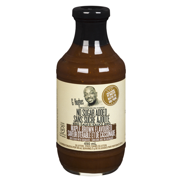 G HUGHES SMOKEHOUSE SUGAR FREE BBQ SAUCE MAPLE BROWN