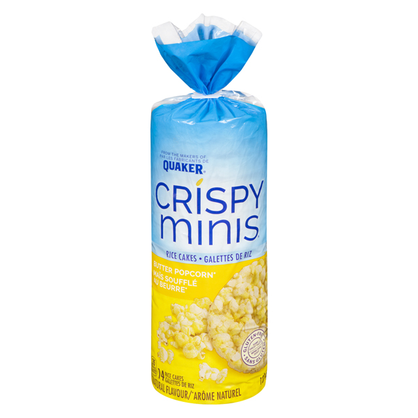QUAKER CRISPY MINIS BUTTER POPCORN RICE CAKES
