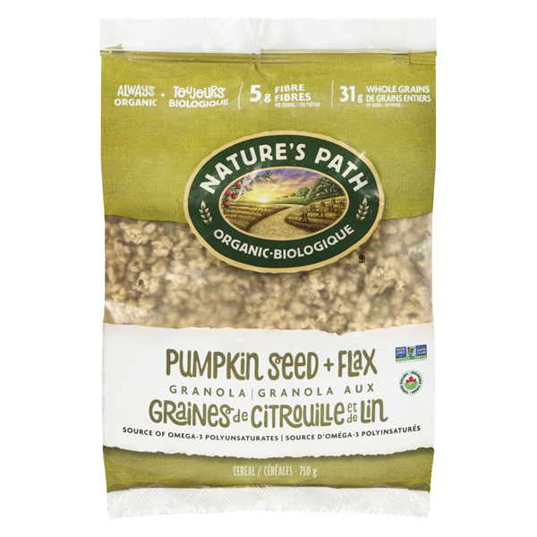 NATURES PATH ORGANIC PUMPKIN SEED + FLAX GRANOLA