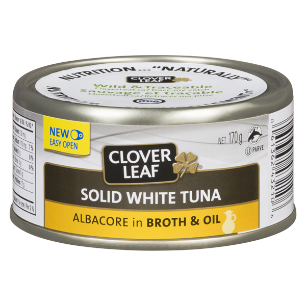 CLOVER LEAF SOLID WHITE TUNA ALBACORE IN BROTH & OIL