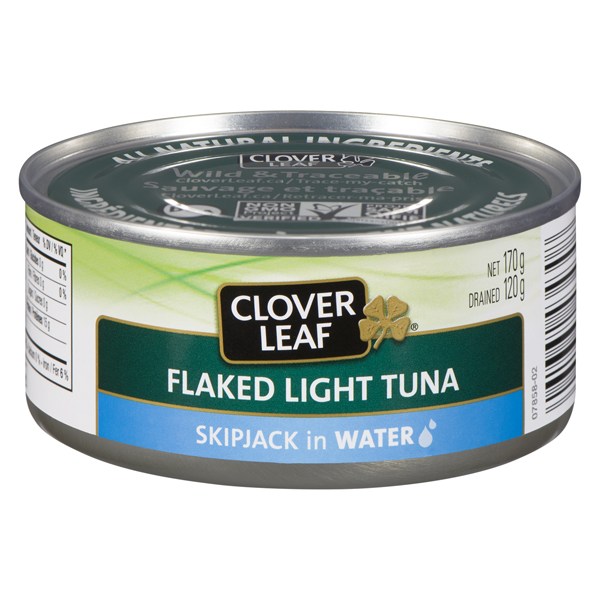 CLOVER LEAF FLAKED LIGHT TUNA SKIPJACK IN WATER