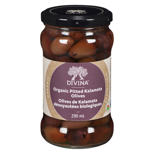 DIVINA ORGANIC PITTED KALAMATA OLIVES