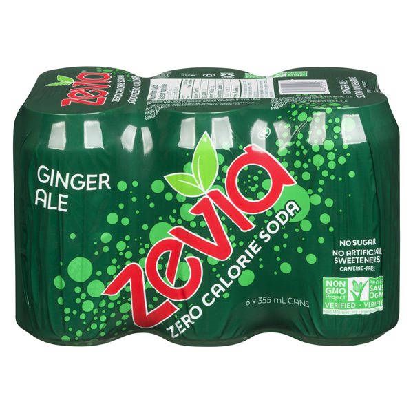 ZEVIA GINGER ALE ZERO CALORIE SODA